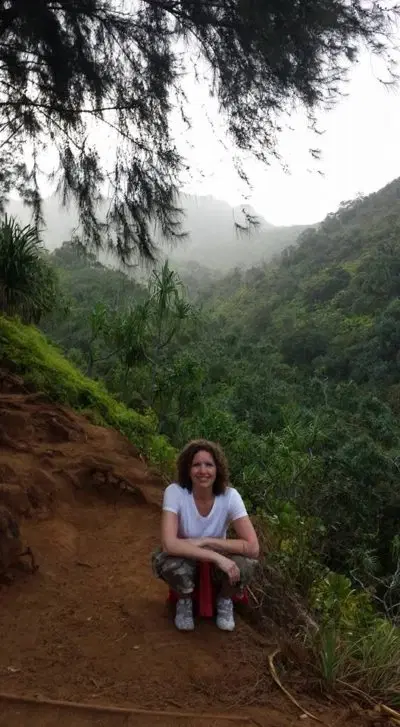 Dr. Barbara Jennings on a mountain trail